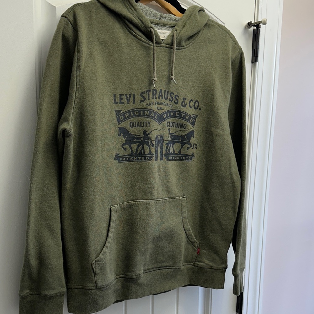 Levi's Olive Green Hoodie for Men
